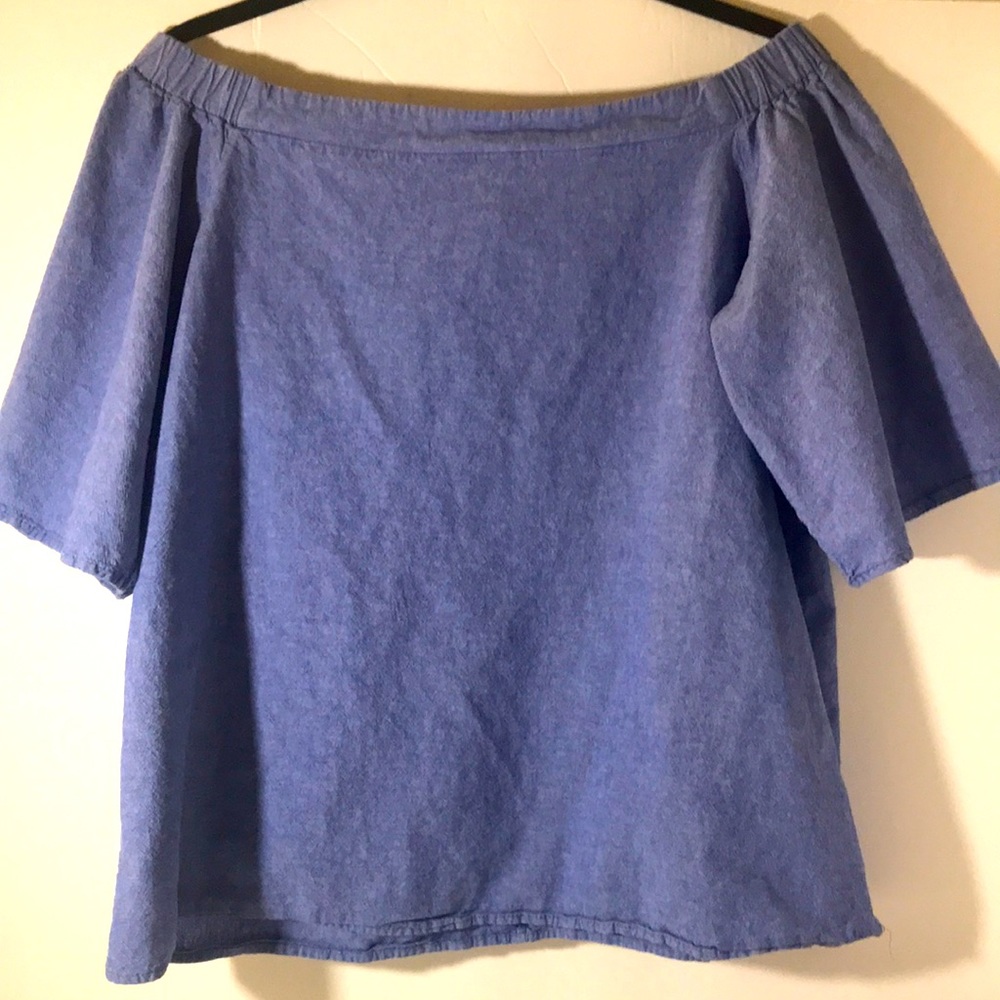 Goldspark top size L short sleeve light blue 100% cotton